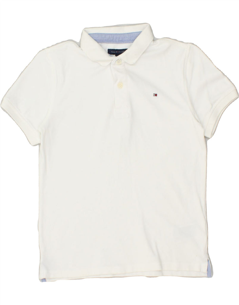 TOMMY HILFIGER Boys Polo Shirt 9-10 Years White Cotton | Vintage Tommy Hilfiger | Thrift | Second-Hand Tommy Hilfiger | Used Clothing | Messina Hembry 