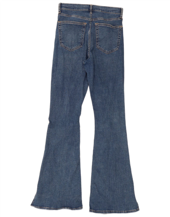 Topshop Womens Flared Jeans W28 L32 Blue Cotton
