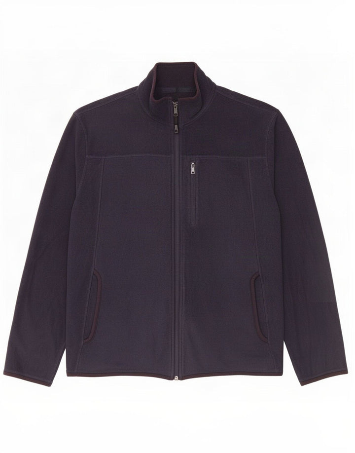 Marks & Spencer Mens Regular Fit Fleece Jacket UK 38 Medium Navy Blue