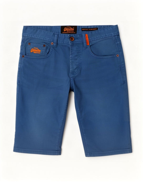 Superdry Mens Chino Shorts Medium W32 Blue Cotton