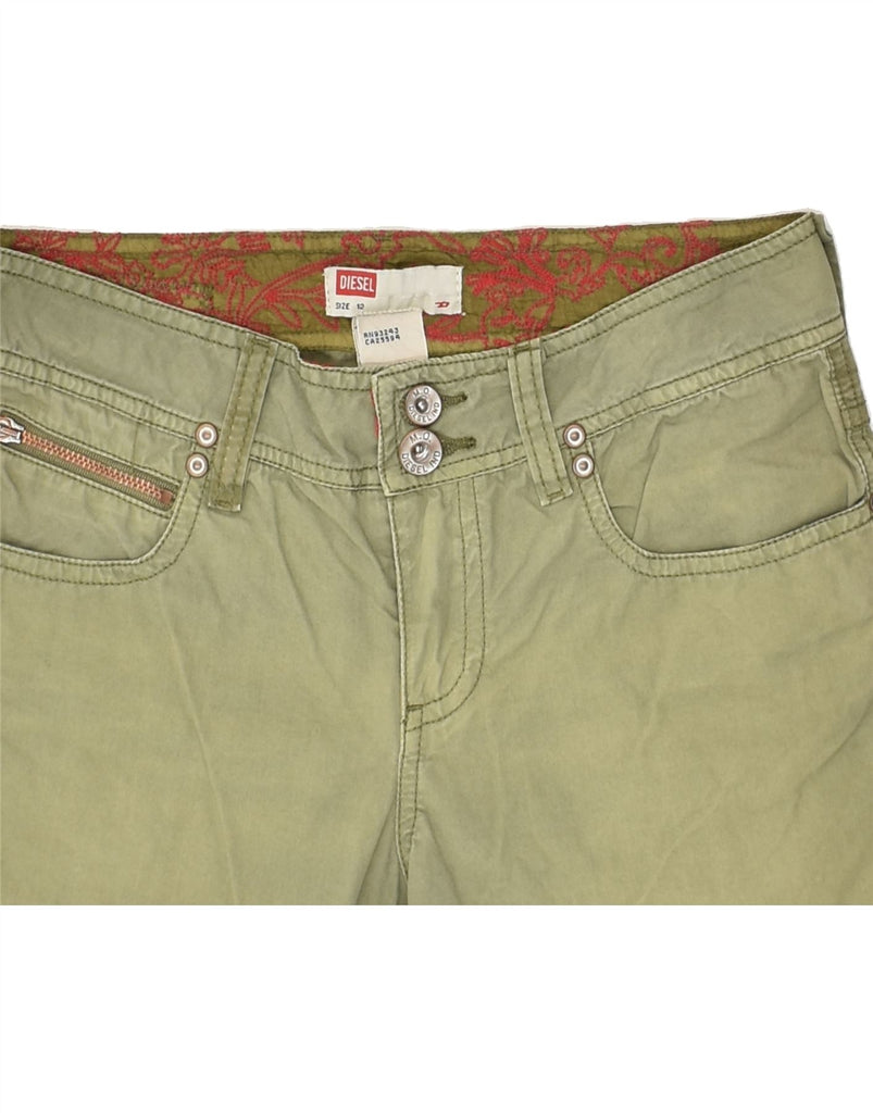 DIESEL Girls Capri Trousers 11-12 Years W26 Khaki Cotton | Vintage Diesel | Thrift | Second-Hand Diesel | Used Clothing | Messina Hembry 