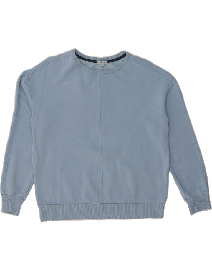 JIGSAW Womens Oversized Sweatshirt Jumper UK 10 Small Blue Viscose Vintage Jigsaw and Second-Hand Jigsaw from Messina Hembry 