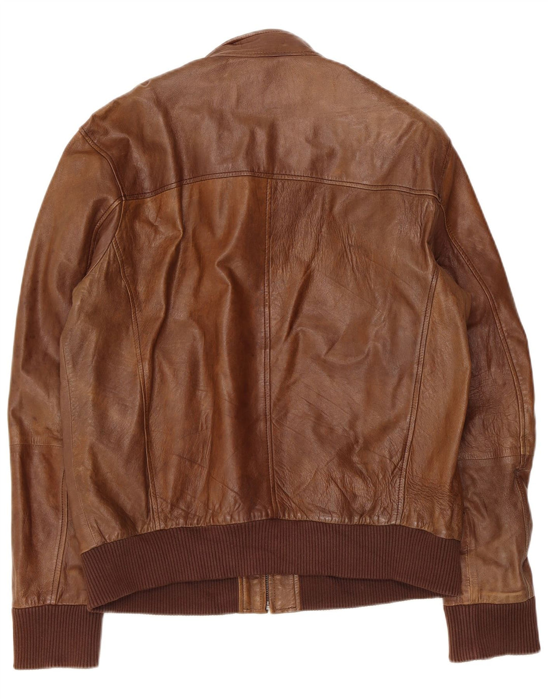 Conbipel Mens Leather Jacket IT 54 2XL Brown Leather