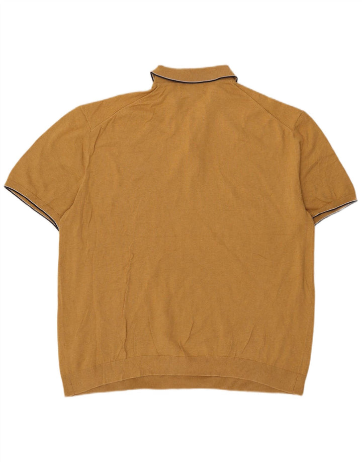 Marks & Spencer Mens Polo Shirt 2XL Yellow Cotton