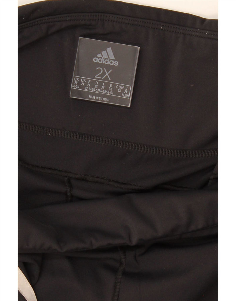 ADIDAS Womens Capri Leggings UK 24/26 2XL  Black Vintage Adidas and Second-Hand Adidas from Messina Hembry 