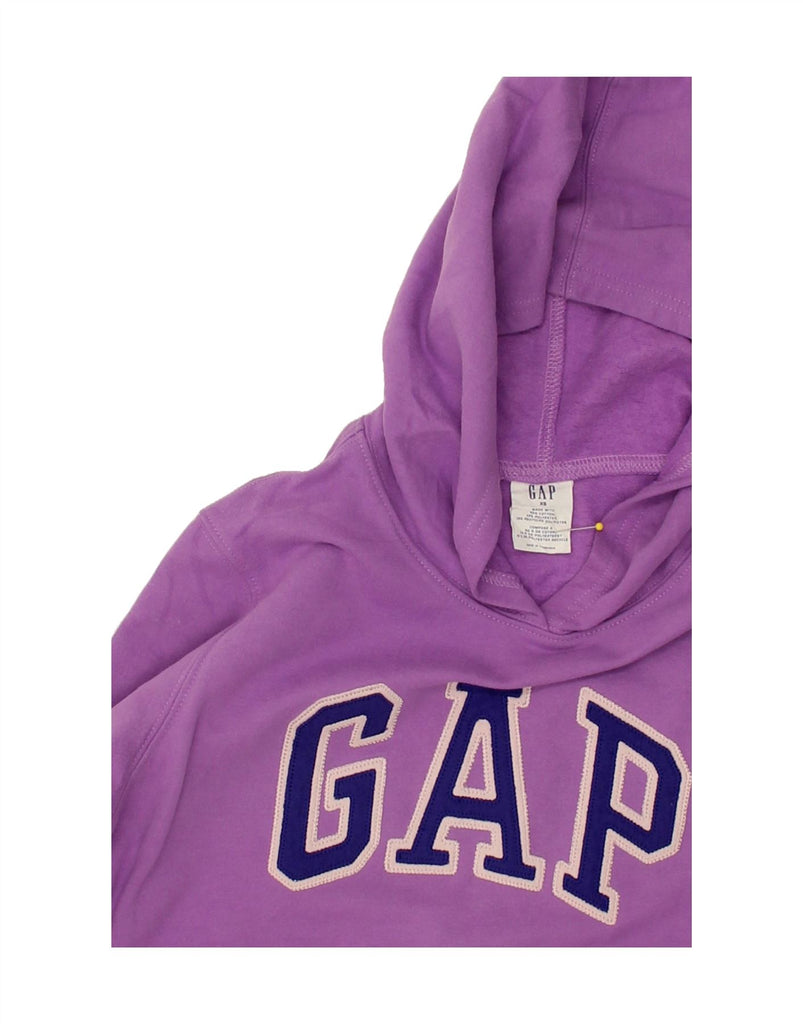 GAP Girls Graphic Hoodie Jumper 10-11 Years XS Purple Cotton | Vintage Gap | Thrift | Second-Hand Gap | Used Clothing | Messina Hembry 