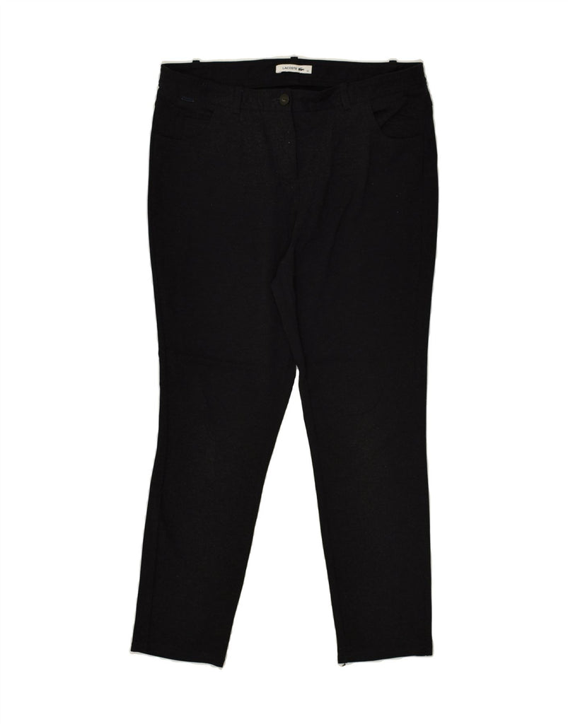 LACOSTE Womens Slim Casual Trousers Size 42 Large W34 L28 Black Viscose Vintage Lacoste and Second-Hand Lacoste from Messina Hembry 