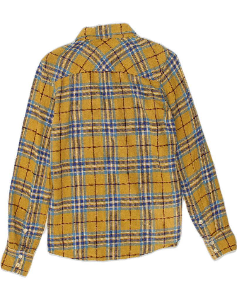 J. CREW Womens Flannel Shirt US 2 XS Yellow Check Cotton | Vintage J. Crew | Thrift | Second-Hand J. Crew | Used Clothing | Messina Hembry 