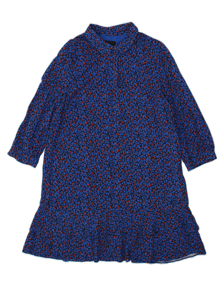 PHASE EIGHT Womens 3/4 Sleeve Drop Waist Dress UK 12 Medium Blue Vintage Phase Eight and Second-Hand Phase Eight from Messina Hembry 
