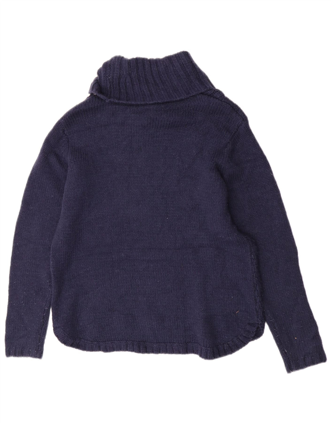Joules Womens Roll Neck Jumper Sweater UK 12 Medium Navy Blue Acrylic