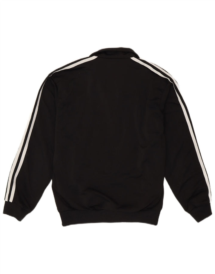 Adidas Boys Tracksuit Top Jacket 11-12 Years Black Polyester