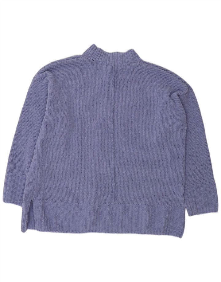 Marks & Spencer Womens Oversized Turtle Neck Jumper Sweater UK 18 XL Purple