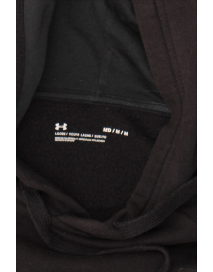 UNDER ARMOUR Mens Hoodie Jumper Medium Black Vintage Under Armour and Second-Hand Under Armour from Messina Hembry 