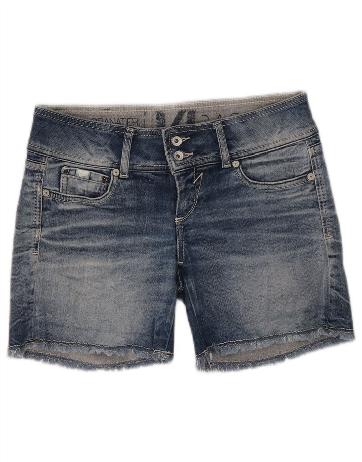 GAS Womens Denim Shorts W27 Small Blue Cotton