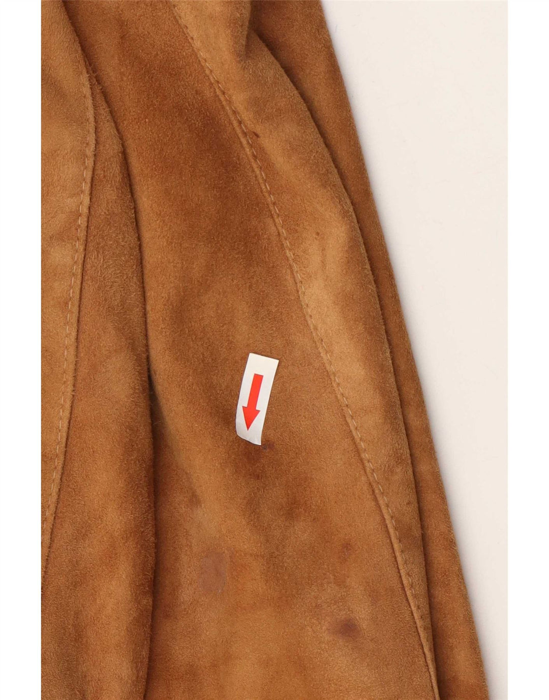 Vintage Mens Suede Bomber Jacket IT 48 Medium Beige Colourblock Leather