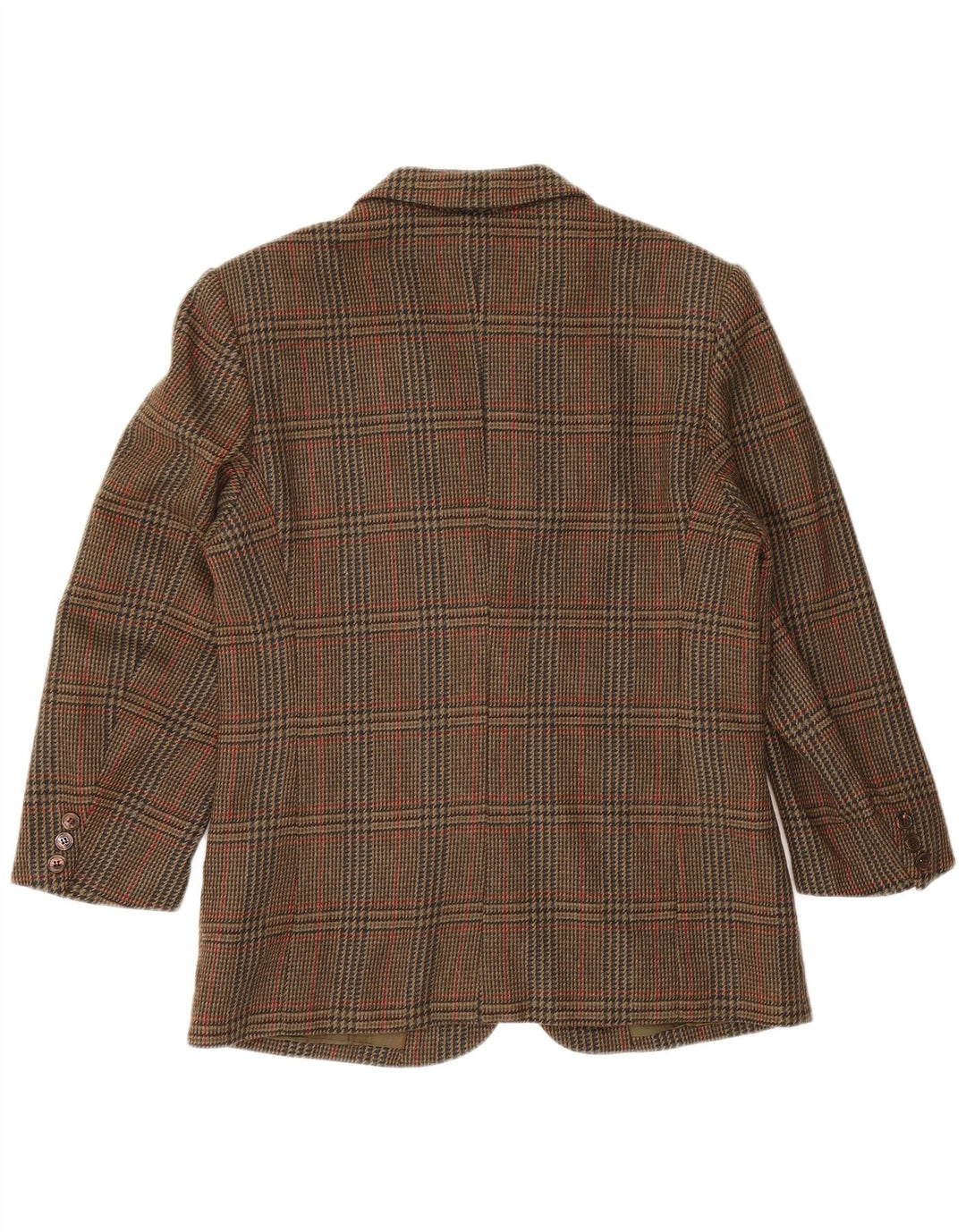 Herno Donna Womens Blazer Jacket IT 44 Medium Brown Houndstooth Wool