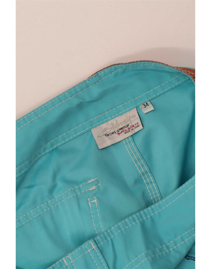 Billabong Mens Graphic Swimming Shorts Large Blue Floral Polyester
