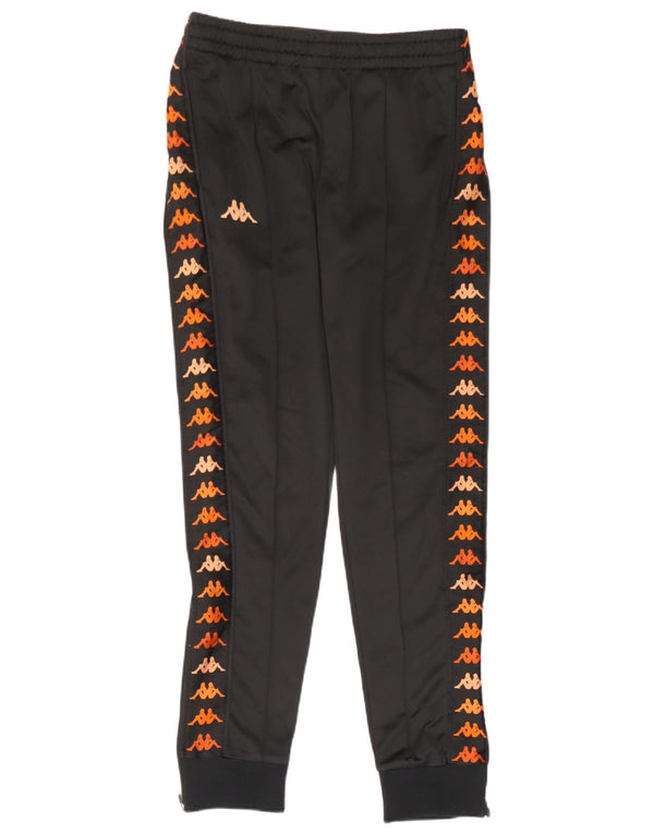 Kappa Womens Graphic Tracksuit Trousers Joggers UK 10 Small Black