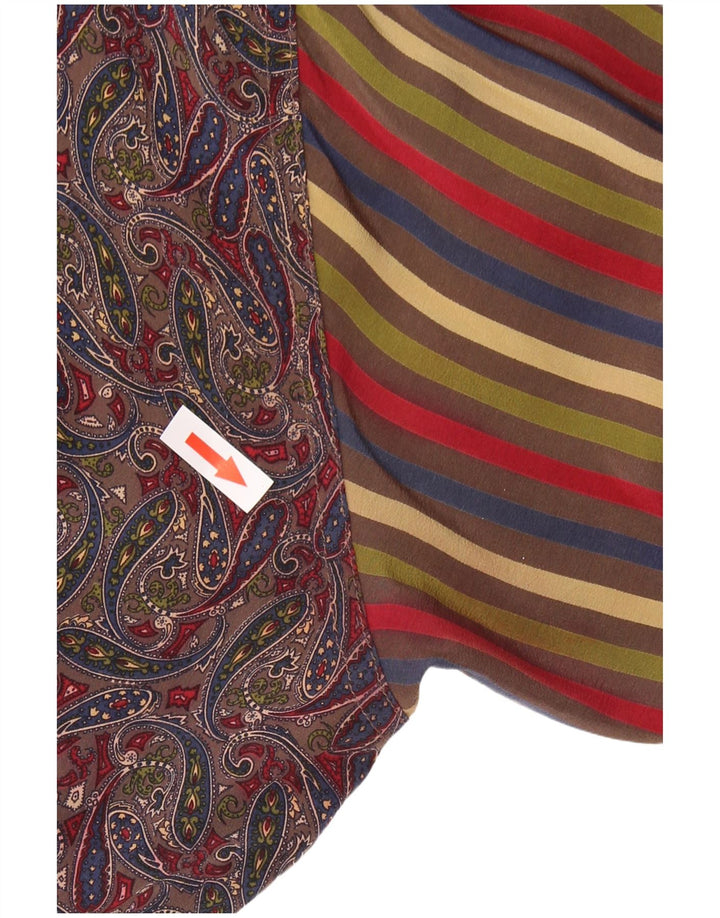 VINTAGE Womens Shirt Blouse UK 12 Medium Multicoloured Paisley Silk
