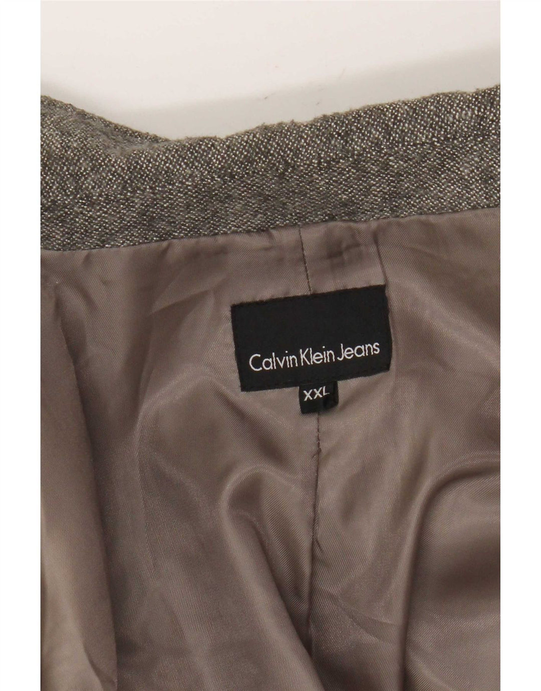 Calvin Klein Jeans Womens 1 Button Blazer Jacket UK 20 2XL Grey