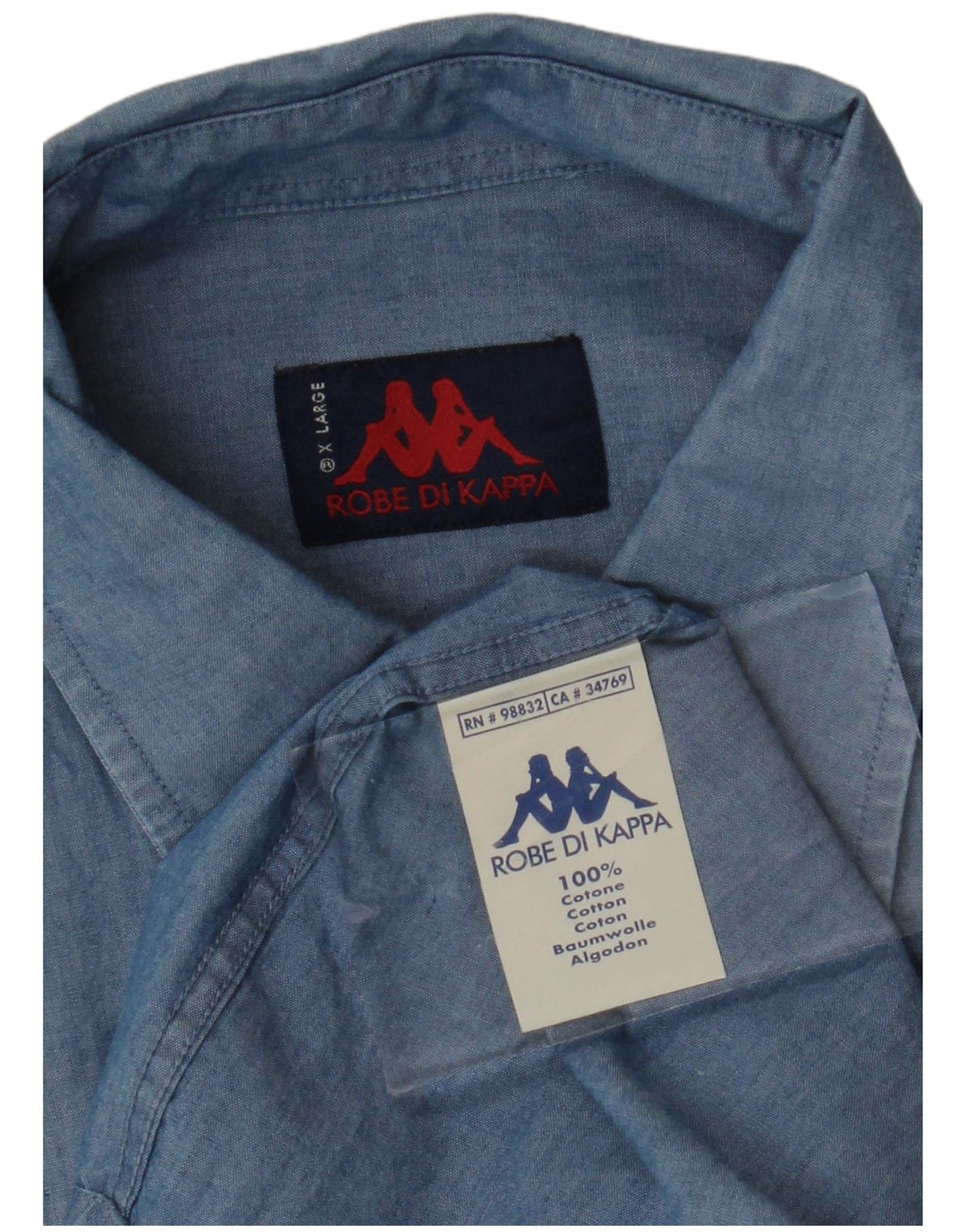 KAPPA Mens Shirt XL Blue Cotton