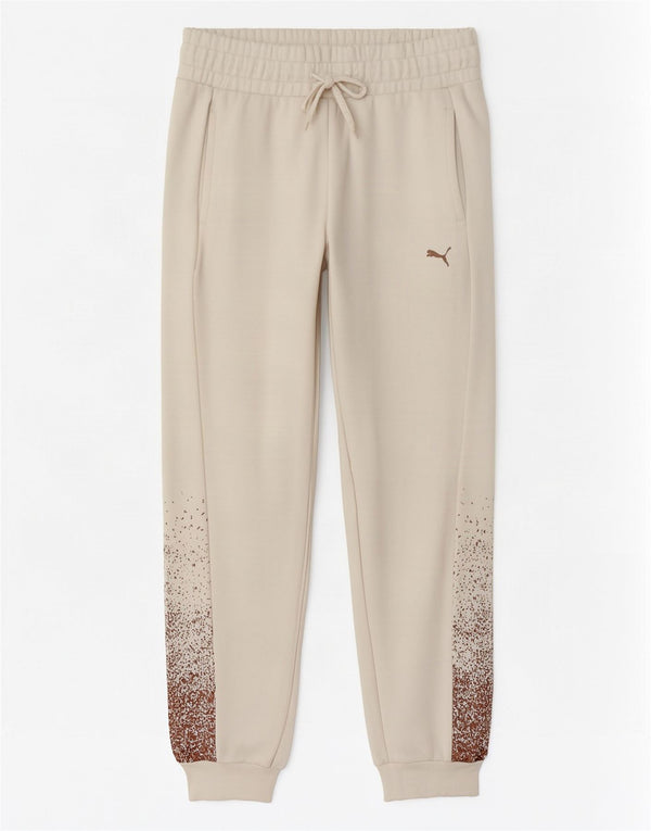 Puma Womens Tracksuit Trousers Joggers UK 6 XS White Spotted