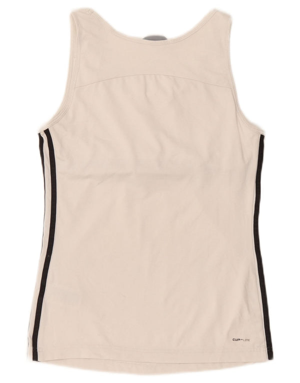 Adidas Womens Vest Top UK 10 Small White Polyester
