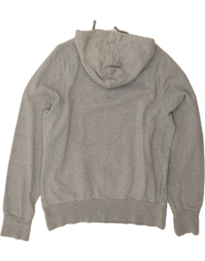 NIKE Mens Zip Neck Hoodie Jumper UK 42/44 Large Grey Cotton Vintage Nike and Second-Hand Nike from Messina Hembry 