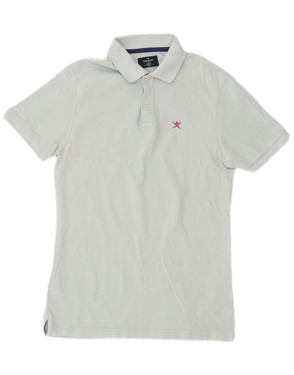 Hackett Mens Slim Fit Polo Shirt Small Blue Cotton