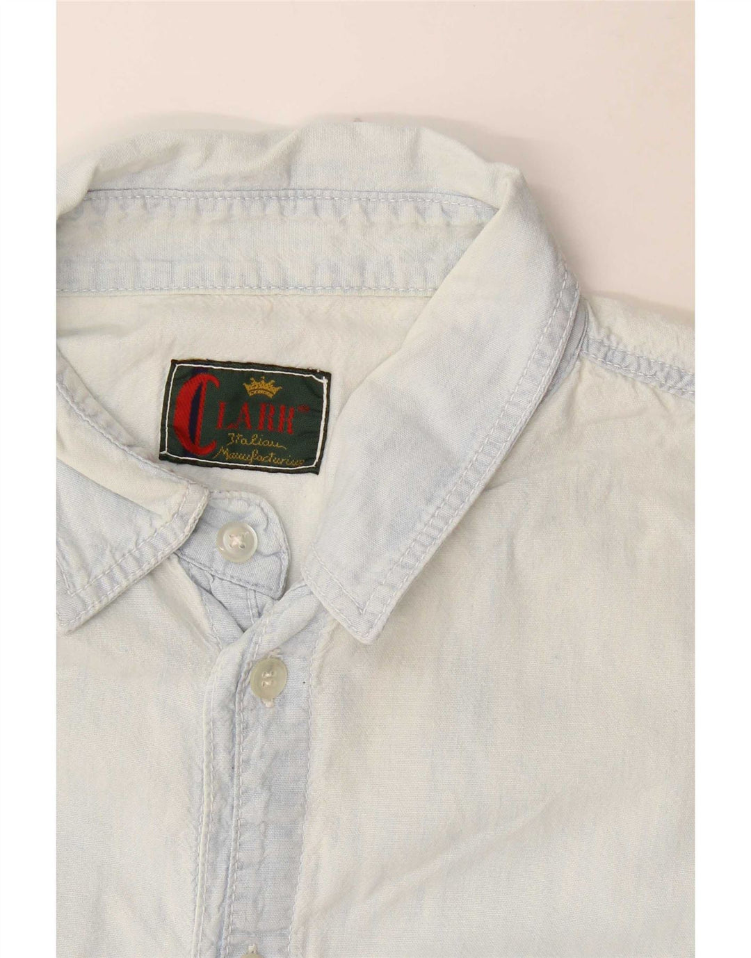 CLARK Mens Shirt Large Blue