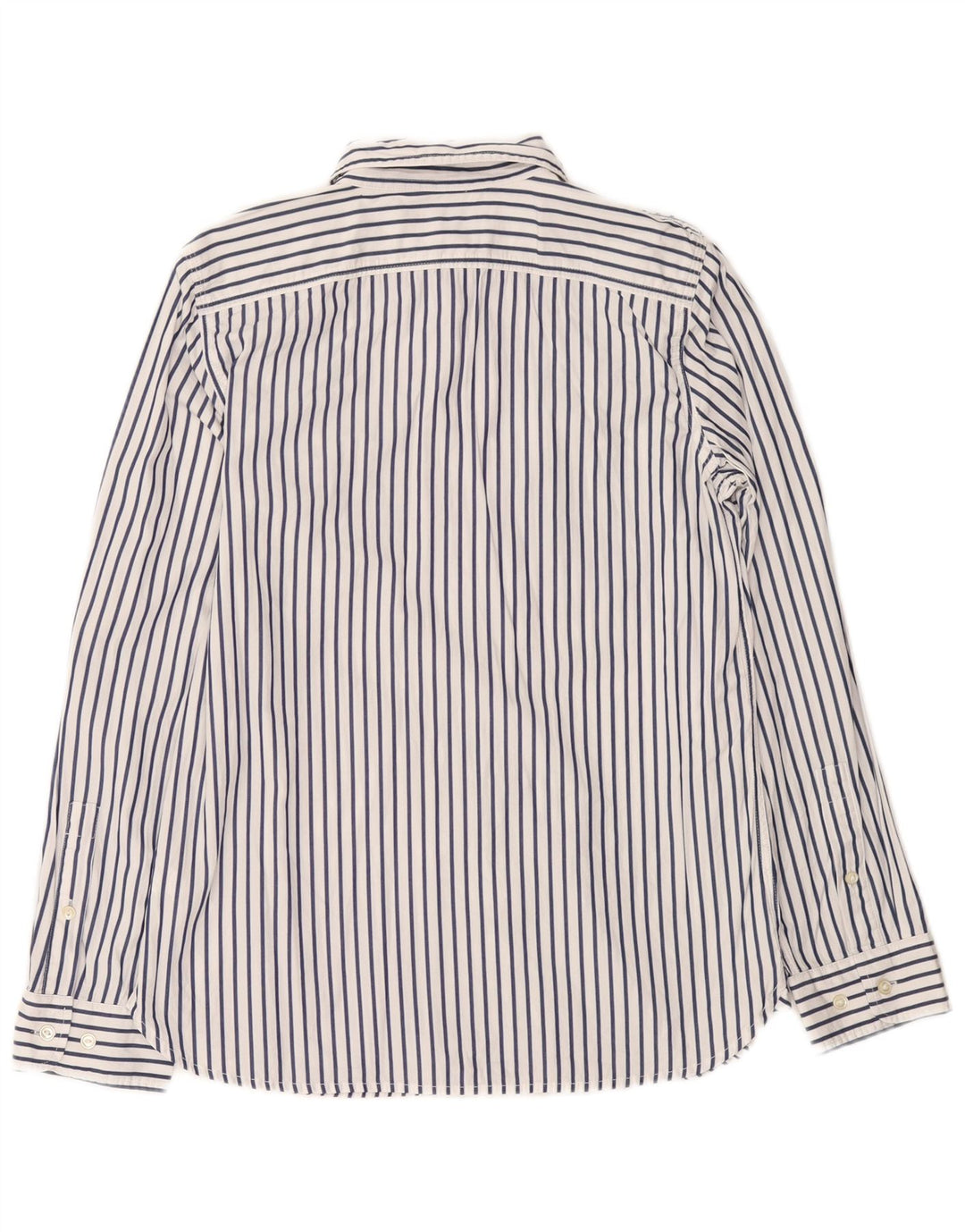 RALPH LAUREN Womens Shirt UK 14 Medium White Pinstripe Cotton