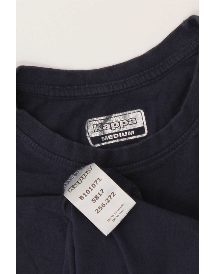 Kappa Mens T-Shirt Top Medium Navy Blue Cotton