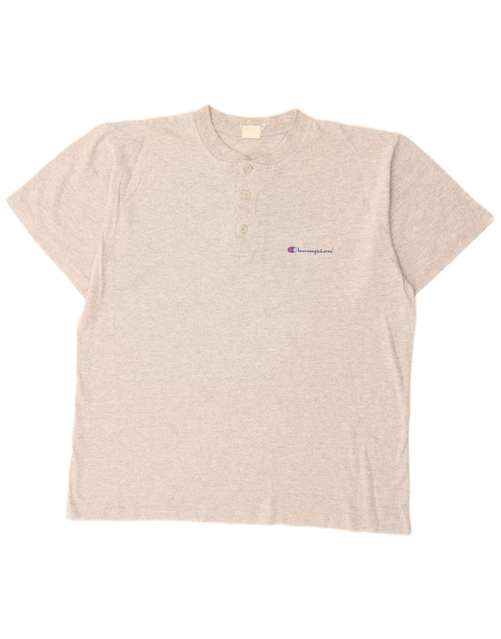 CHAMPION Mens T-Shirt Top Large Grey Flecked Cotton