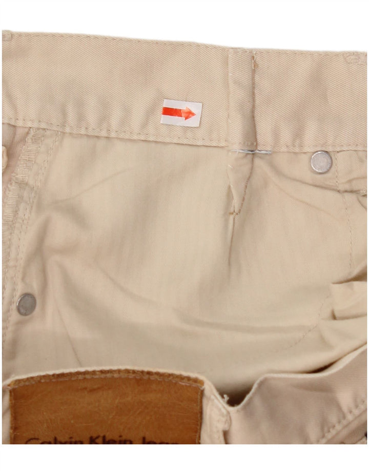 CALVIN KLEIN Mens Straight Casual Trousers W30 L29 Beige