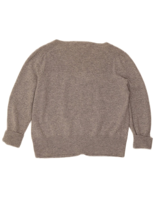 Marks & Spencer Womens 3/4 Sleeve Cardigan Sweater UK 16 Large Grey