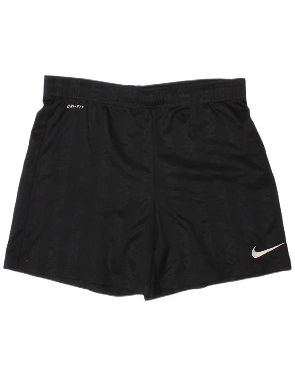 Nike Boys Dri Fit Sport Shorts 10-11 Years Medium Black Striped Polyester