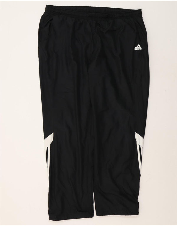 Adidas Mens Tracksuit Trousers 2XL  Black Colourblock Polyester