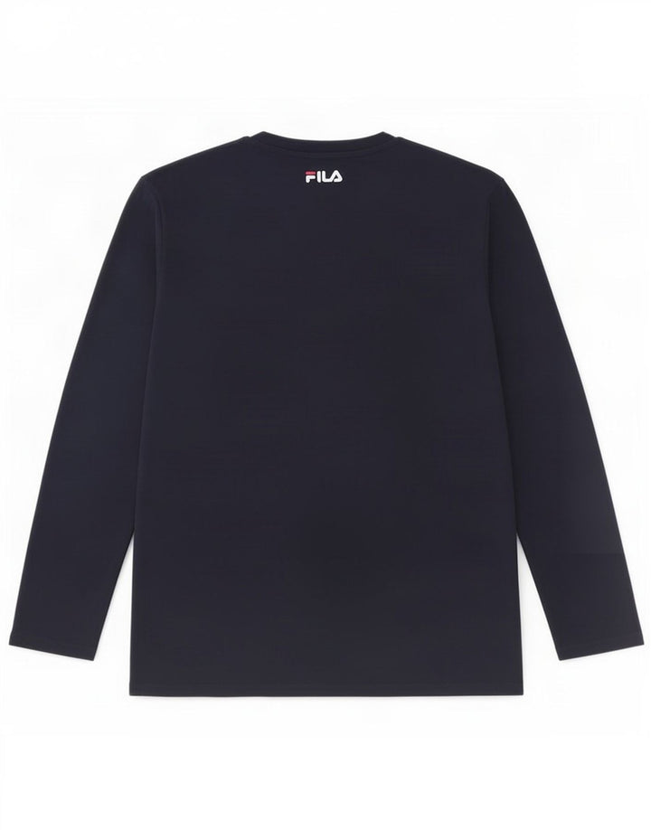 Fila Mens Top Long Sleeve XL Navy Blue Cotton