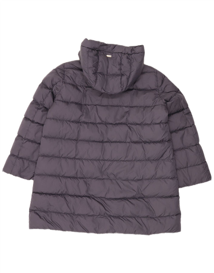 Herno Womens Oversized Hooded Padded Coat IT 48 XL Grey Polyamide