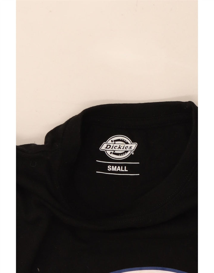 DICKIES Mens Graphic T-Shirt Top Small Black Cotton Vintage Dickies and Second-Hand Dickies from Messina Hembry 
