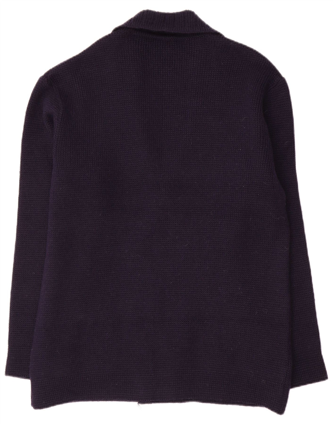 Settebello Mens Cardigan Sweater Medium Navy Blue Wool