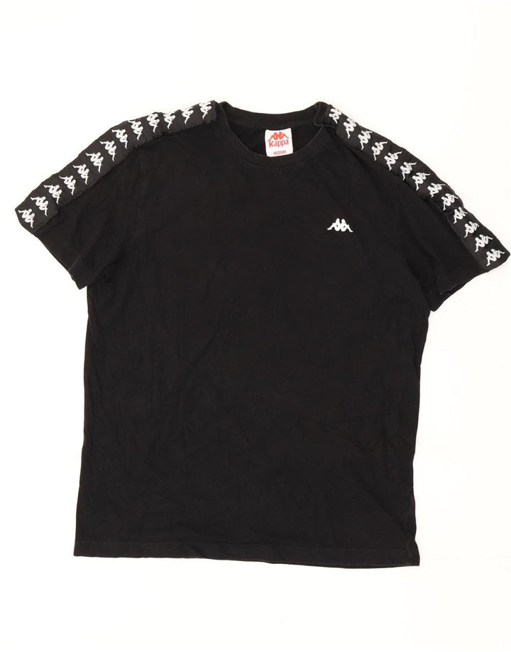Kappa Mens Graphic T-Shirt Top Medium Black