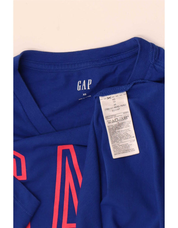 Gap Mens Graphic T-Shirt Top XS Blue Cotton
