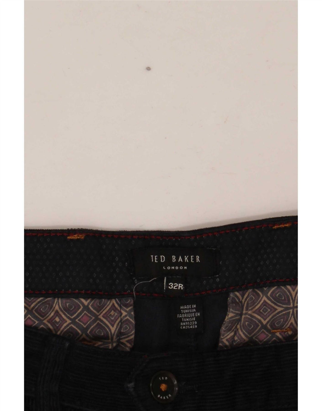 Ted Baker Womens Slim Corduroy Trousers W32 L31 Navy Blue