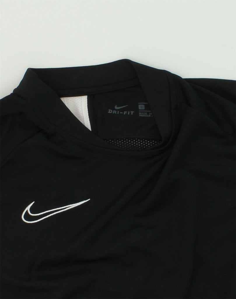 NIKE Boys T-Shirt Top 6-7 Years Large Black Polyester | Vintage Nike | Thrift | Second-Hand Nike | Used Clothing | Messina Hembry 