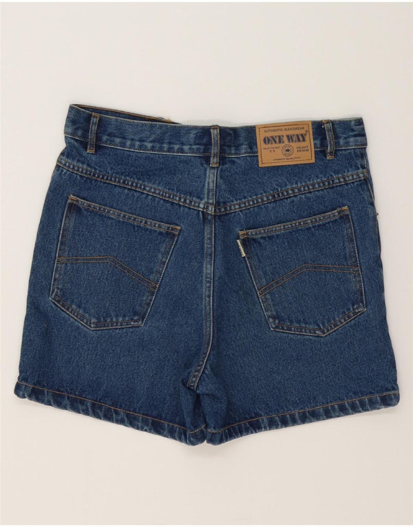 ONE WAY Mens Denim Shorts W34 Large Blue Cotton Vintage ONE WAY and Second-Hand ONE WAY from Messina Hembry 