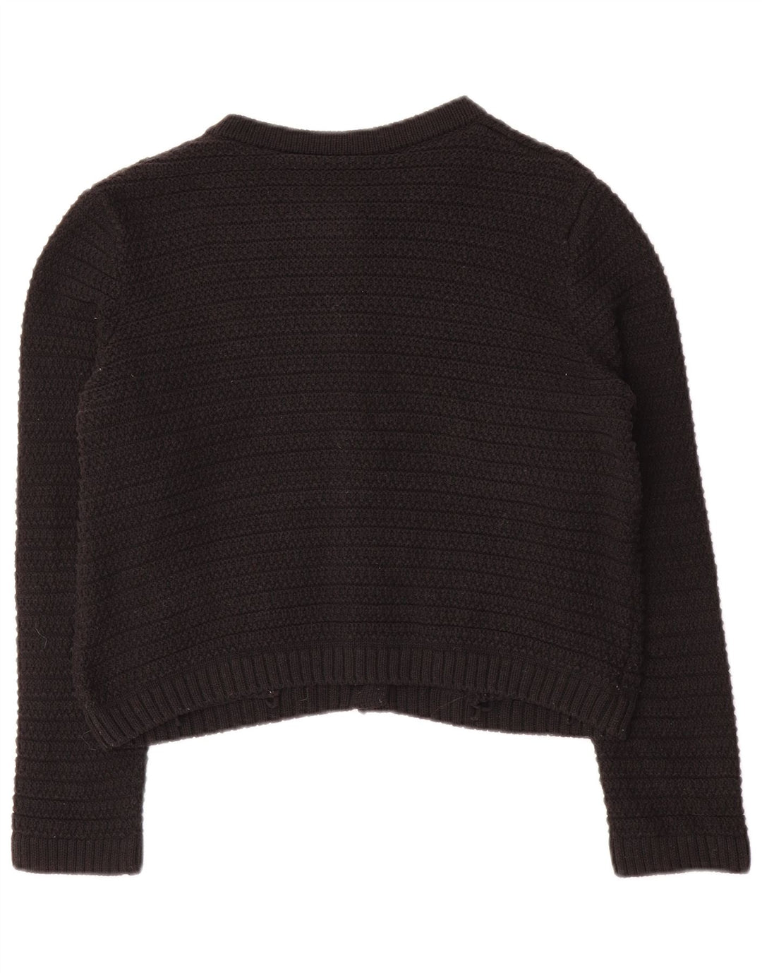 MARKS & SPENCER Womens Crop Oversized Cardigan Sweater UK 10 Small Black