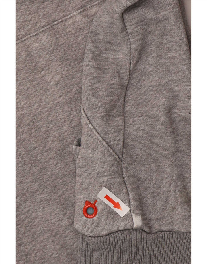Puma Mens Graphic Hoodie Jumper Medium Grey Flecked