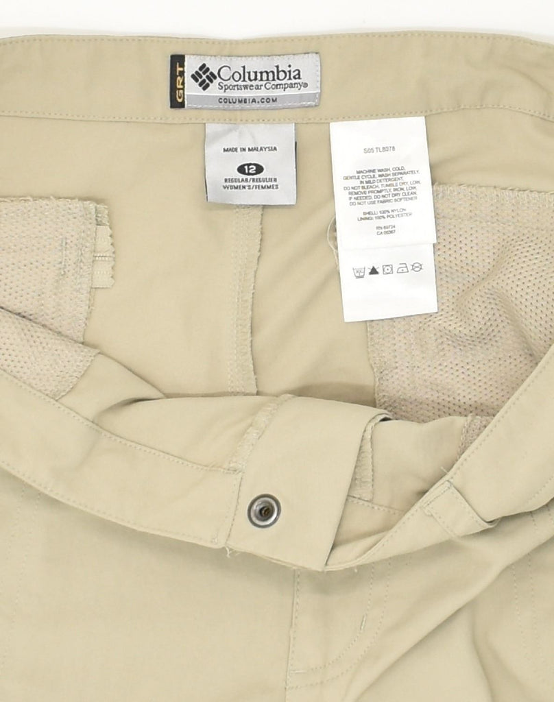 COLUMBIA Womens Cargo Trousers US 12 Large W34 L31 Beige Polyester | Vintage Columbia | Thrift | Second-Hand Columbia | Used Clothing | Messina Hembry 