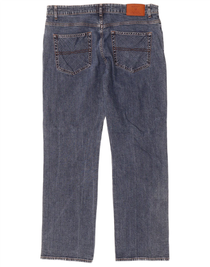Gant Mens Jason Regular Fit Straight Jeans W38 L32 Blue Cotton